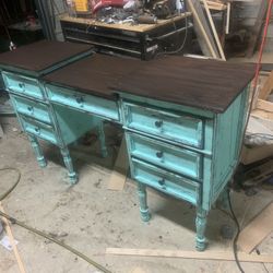 Rustic Powder Room Vanity/desk 