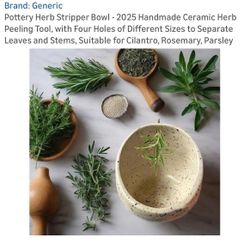 Pottery Herbs Stripper Bowl