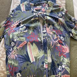 Disneyland Vintage Ocean Resort Vacation Button Up Shirt