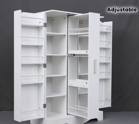 French door middle slide out shelf with doors