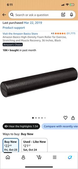 Amazon Basics 36” foam roller