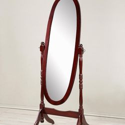 Roundhill Furniture Traditional Queen Anna Style Wood Floor Cheval Mirror