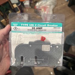 Brand New 20 AMP Double Pole Circuit Breaker - Type UBI Z
