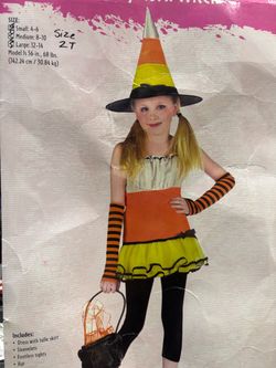 New, Toddler girls Candy Corn Witch size 2t