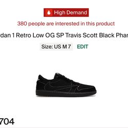 air Jordan 1 Low  OG SP travis scott phantom-black