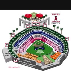 LA Angels Of Anahiem Diamond 2 Club Tickets With Premier Parking