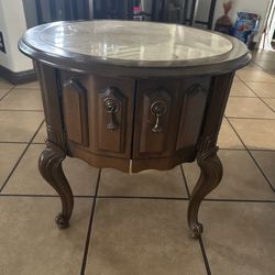End Table With Marble Top 