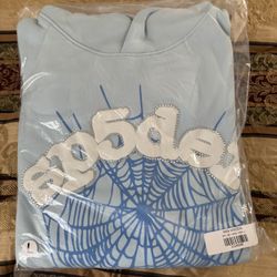 Sp5der Web hoodie Sky Blue (L)