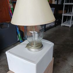 Hand Cut 16 In Crystal Lamp With Shade