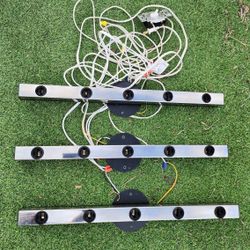 Chrome Strip Track Lighting 5 Ports Set of 3 