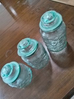 Set of three blue