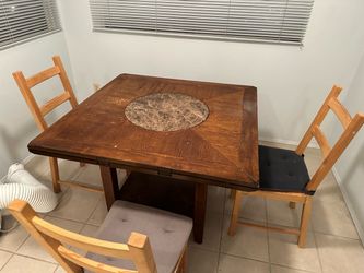 Vintage Solid Wood Oval Dining / Game Table