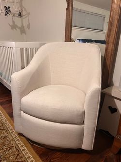 Crate & Barrel Lyric Swivel Glider Chair