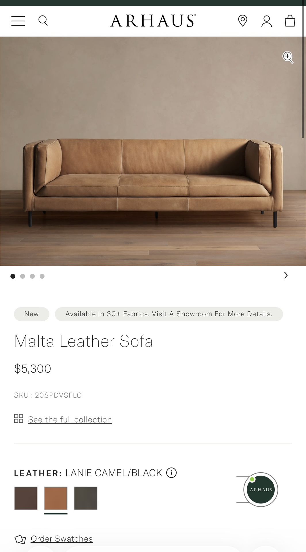 Malta Leather Sofa