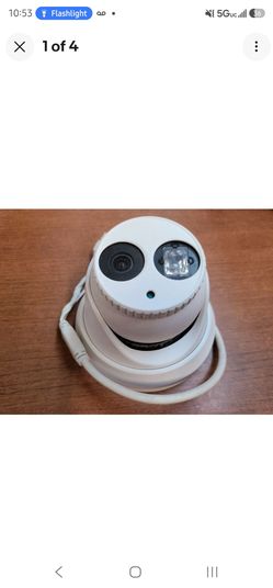 White Dome Security Camera with IR