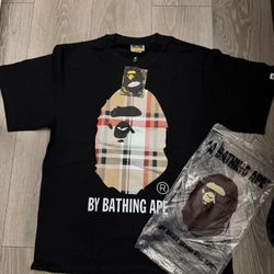 Bape Burberry Print