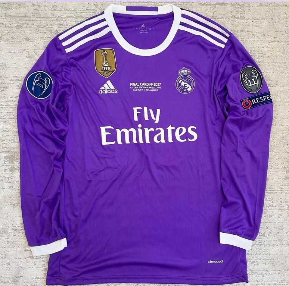 UCL Final Jersey Real Madrid 2016-17 Purple Ronaldo #7 Size Men’s Small Medium Large XL 2XL