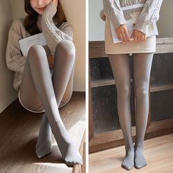 Fake Skin Translucent Fleece lined Tights