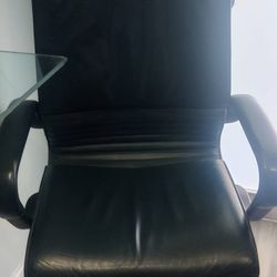 Leather Dark Green Executive Office Rolling Chair