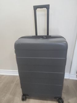 Large Grey Hard Suitcase 28"