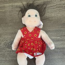 April 5 1995 Ty Beanie Kids COOKIE Doll Red Dress (10 inches) With Tag