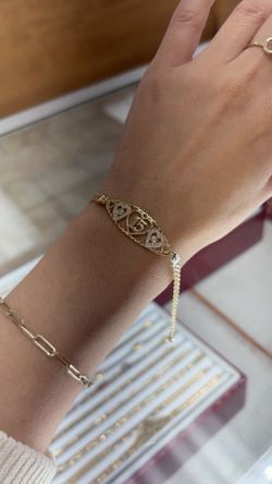 14k Quinceañera Bracelet