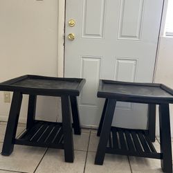 Two Set Of Black Stands 