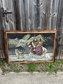 Large Velvet Painting Vintage