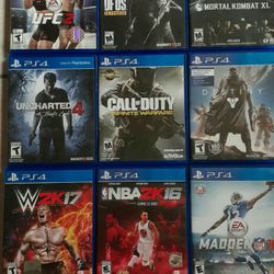 9 PS4 games set.