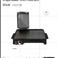 Nutrichef 2-n-1 Electric Griddle & Grill Press.