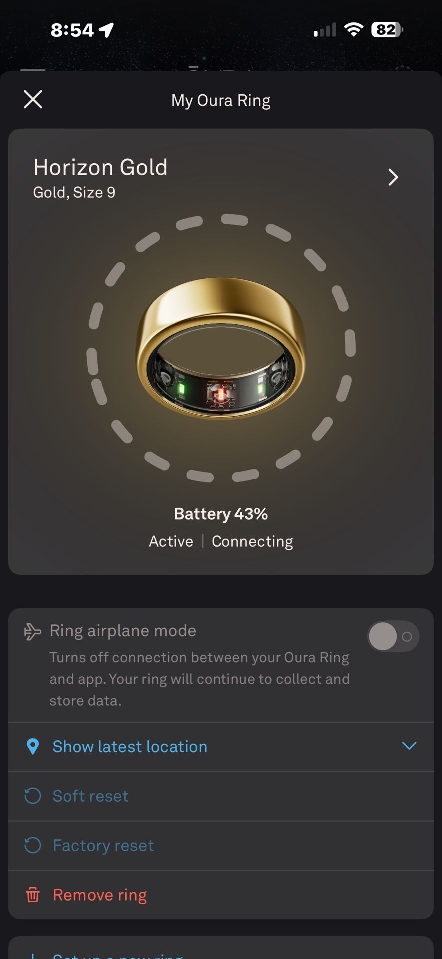 Gold Horizon Gen3 Oura Ring-Size 9 ** Firm On price**