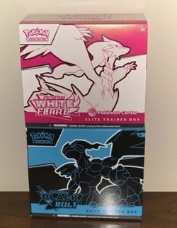 Pokemon Center Black Bolt and White Flare ETBs