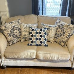 Beige Love Seat in New Condition 