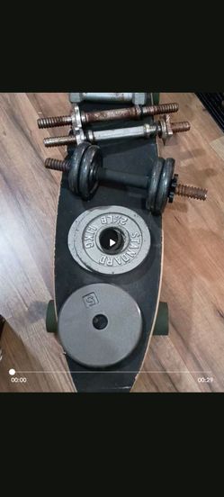 Standard Weight Plates and Dumbbell Bars Set