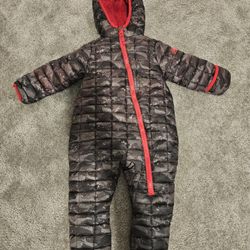 Snozu Infant Fleece Lined Quilted Hooded Snowsuit Winter Toddler Size18 Month

