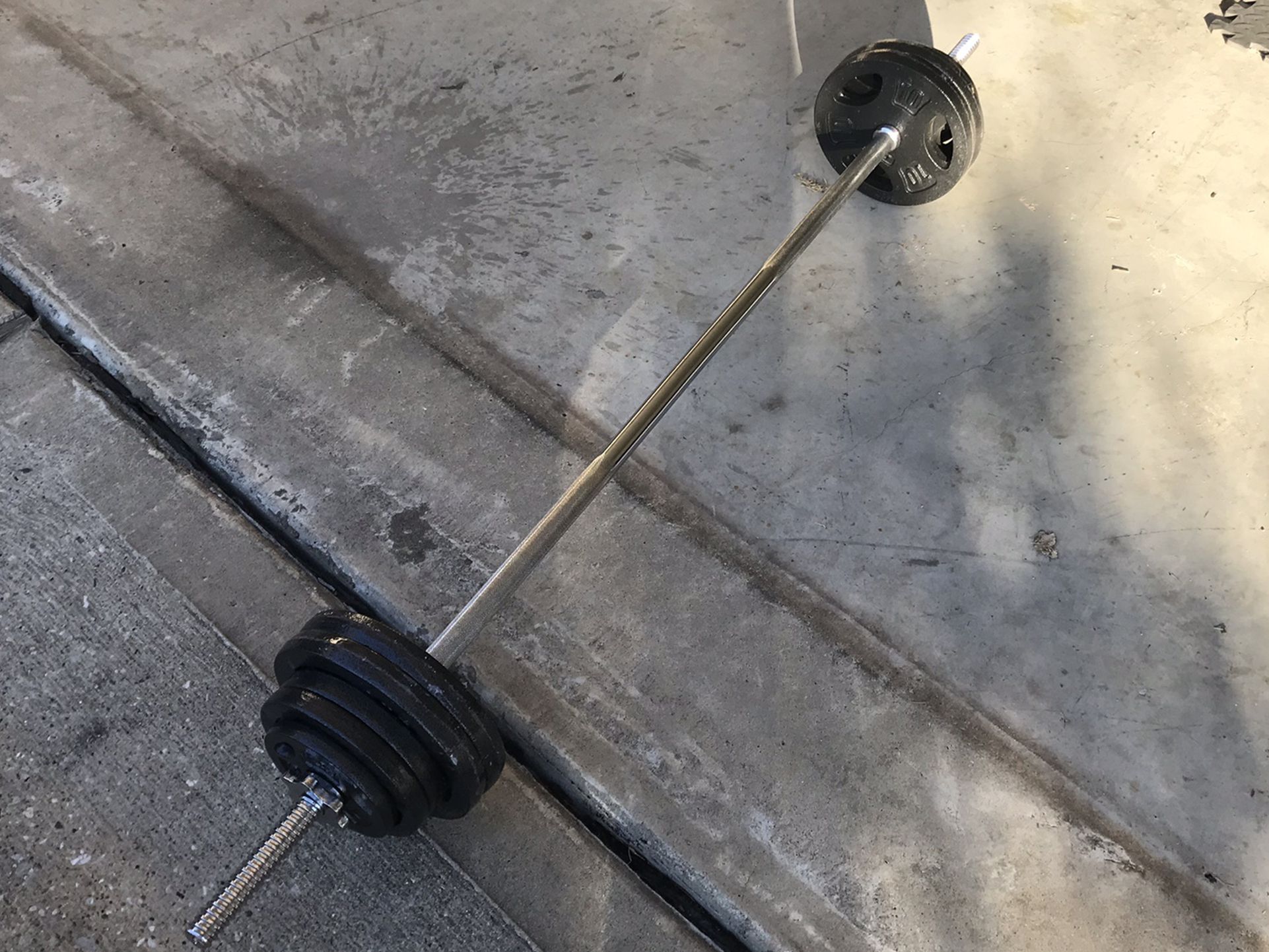 5ft Weight Bar and 2 Curl Bars