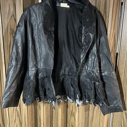 Woman’s Genuine Leather Jacket Size Large 