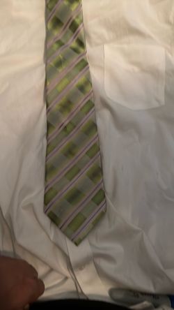 Green Plaid Striped Necktie 2