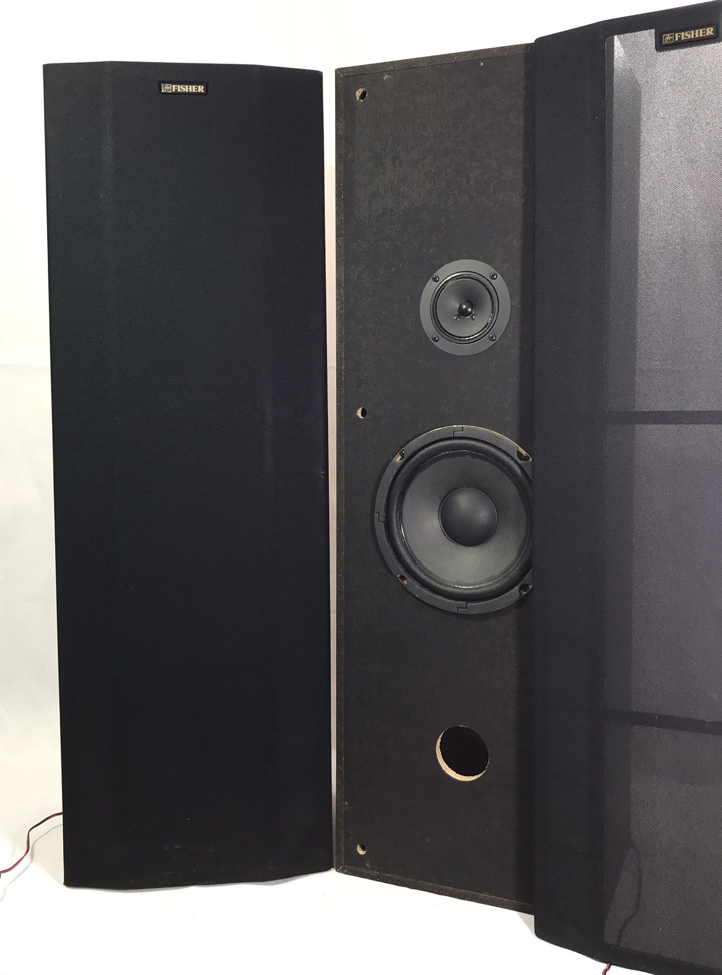 Pair of Vintage Fisher Floor Speakers STV-9718 60 Watts 8 Ohms