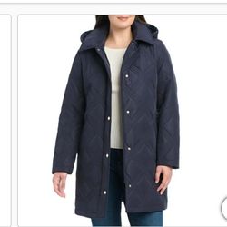 Jones New York Ladies Belted Quilted Jacket 