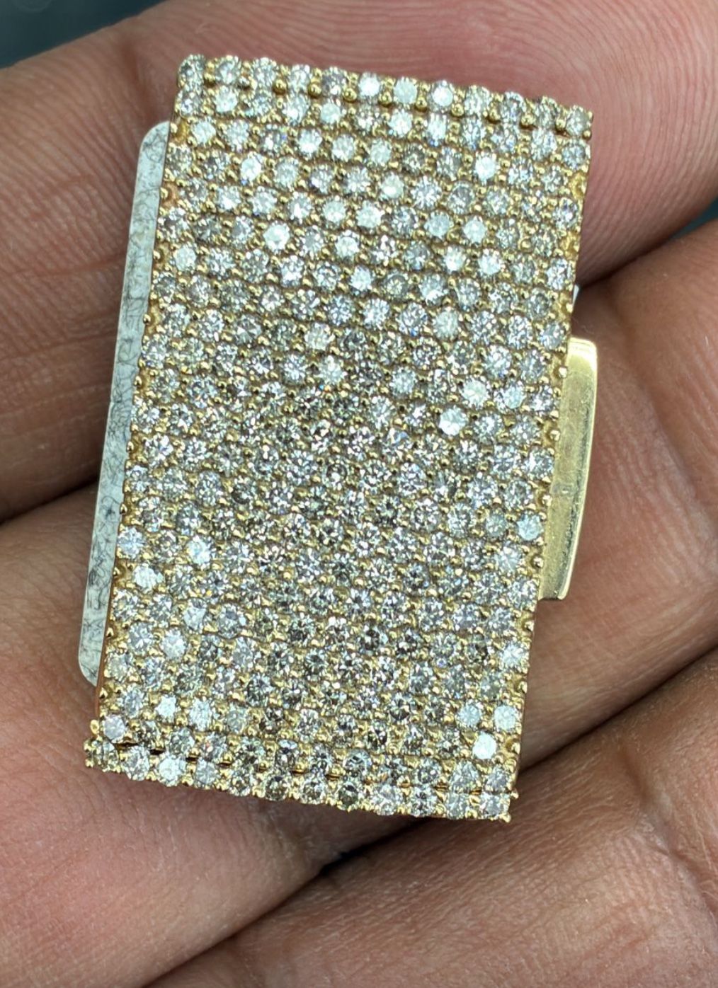 Lock Diamonds Real 18 MM WIDE 14k Gold For Chain O Bracelet