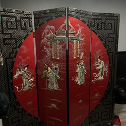 Beautiful Asian 4 Panel Room Divider