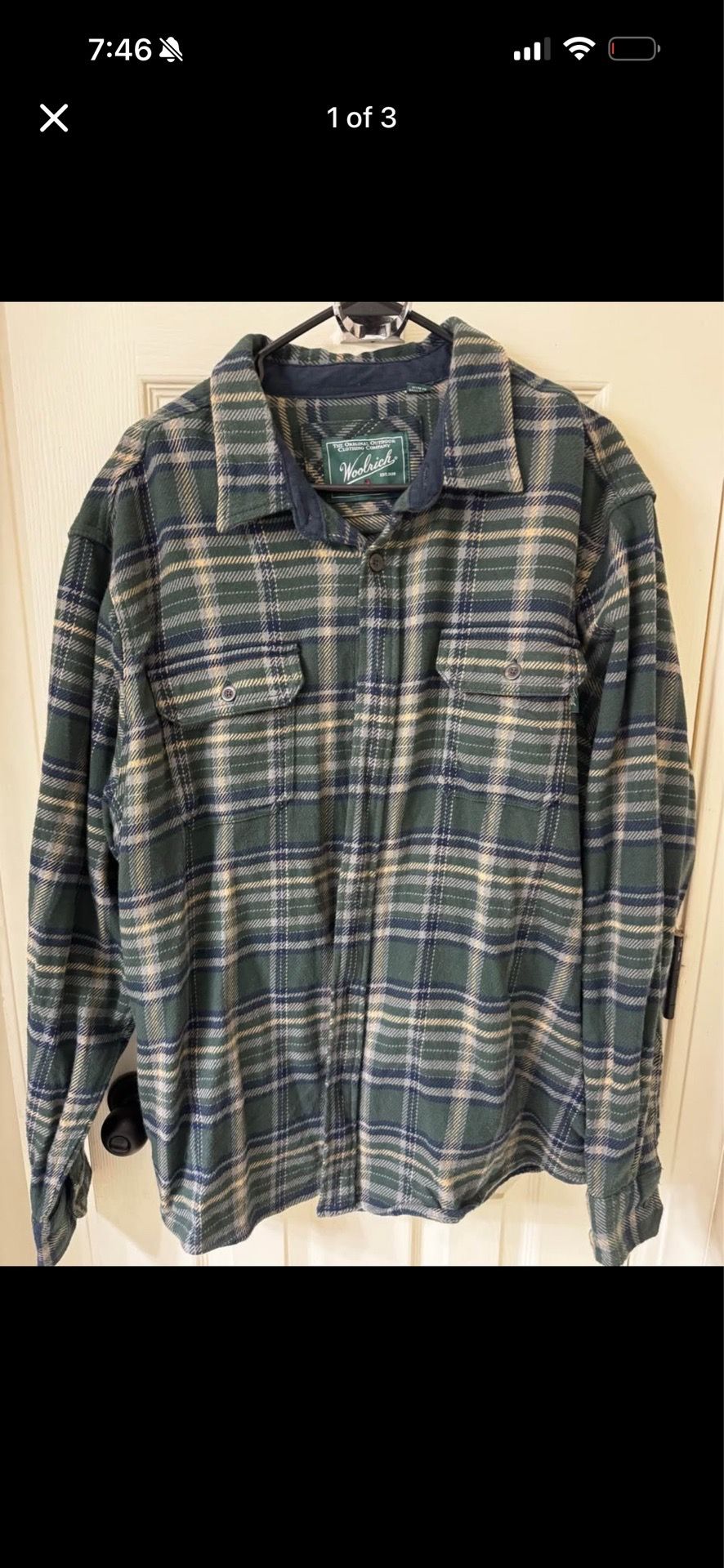Men’s Woolrich Wollen Flannel 2XL