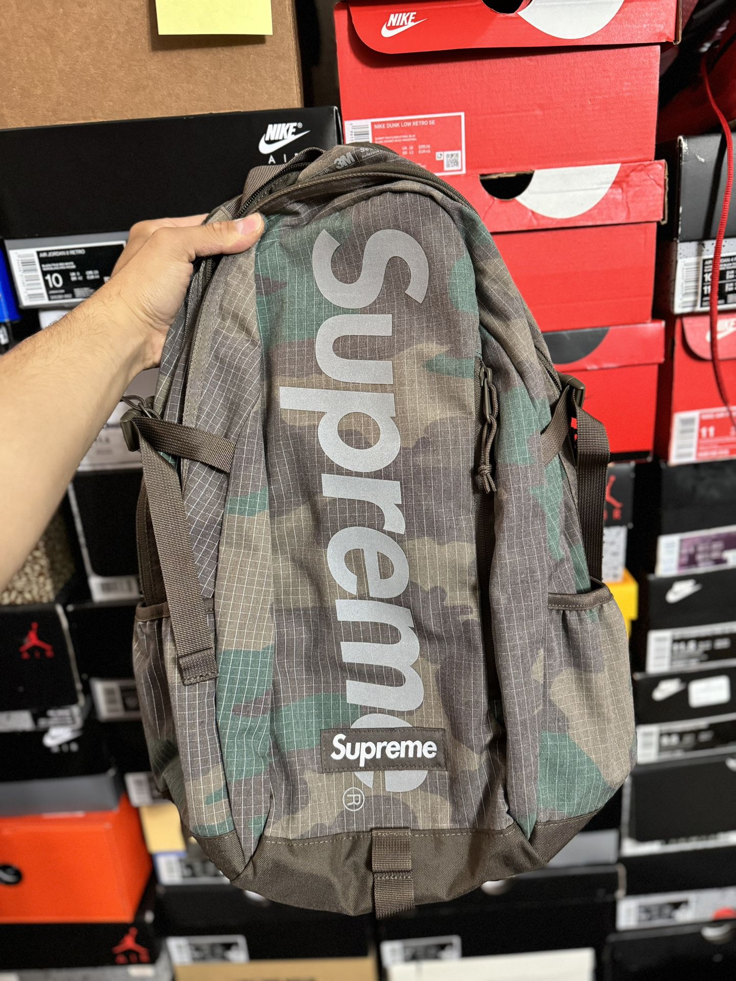 Brand New Supreme Backpack (SS24) Woodland Camo
