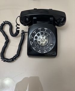Vintage Western Electric Black Rotary Phone Model 500 Bell System Mid Century
