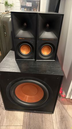 Klipsch Reference Bookshelf Speakers and Subwoofer Set