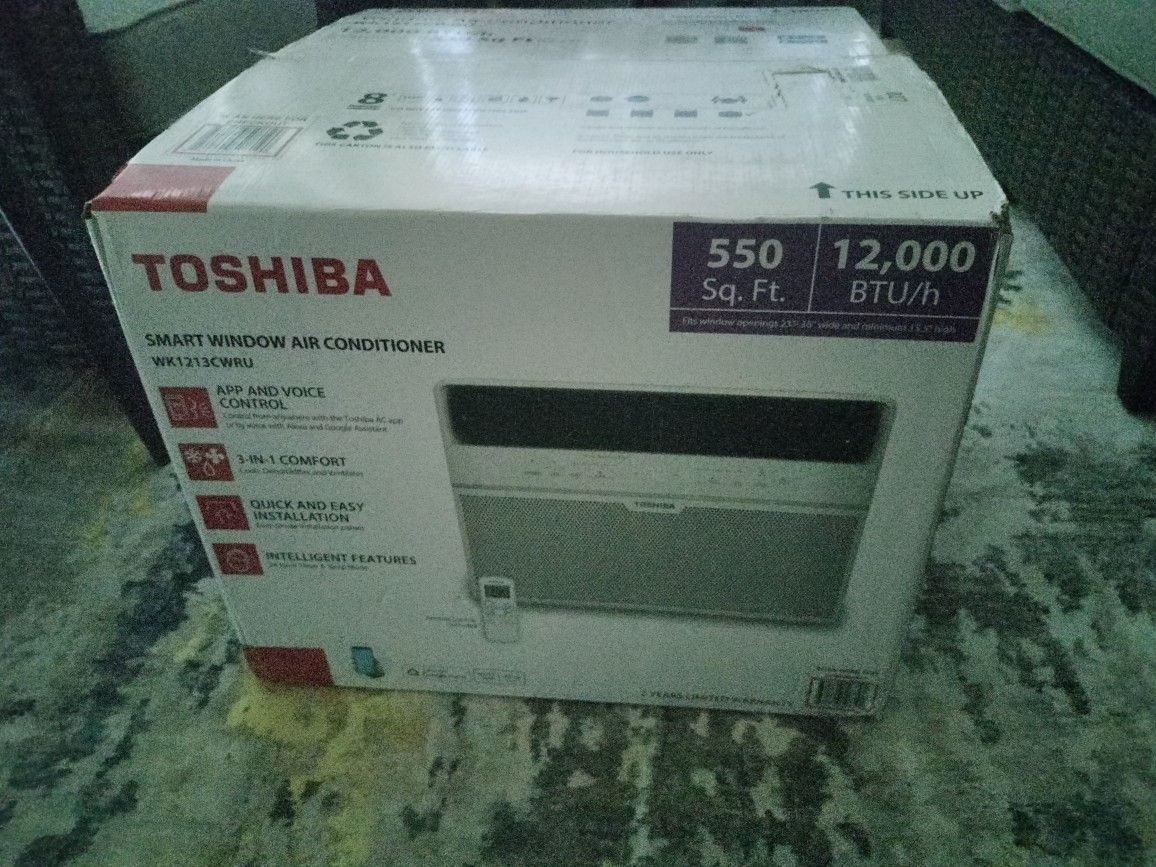 Brand New In Factory Box Toshiba 12000 BTU Window AC/Heater Unit
