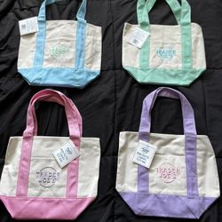 Limited Addition Trader Joe’s Mini Pastel Tote Bags