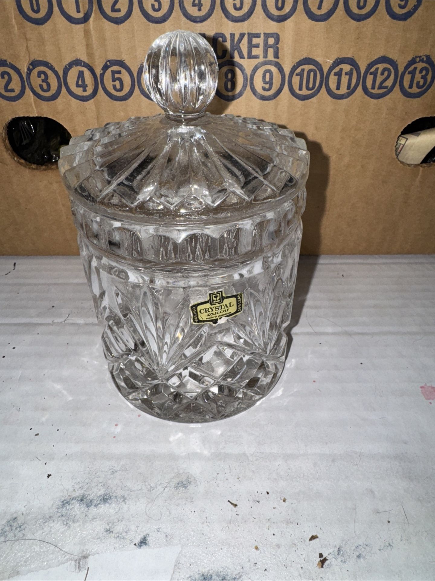 Vintage Zajecar Crystal Glass 24% Lead Yugoslavia Candy Dish