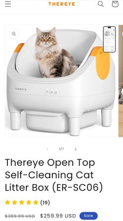 New THEREYE smart self-cleaning litter box with app control, safety sensors, and XXL design. Up to 14 days no scooping, fits all clumping cat litter.